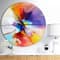 Designart Multicolored Creative Flower Farmhouse Wall Clock
